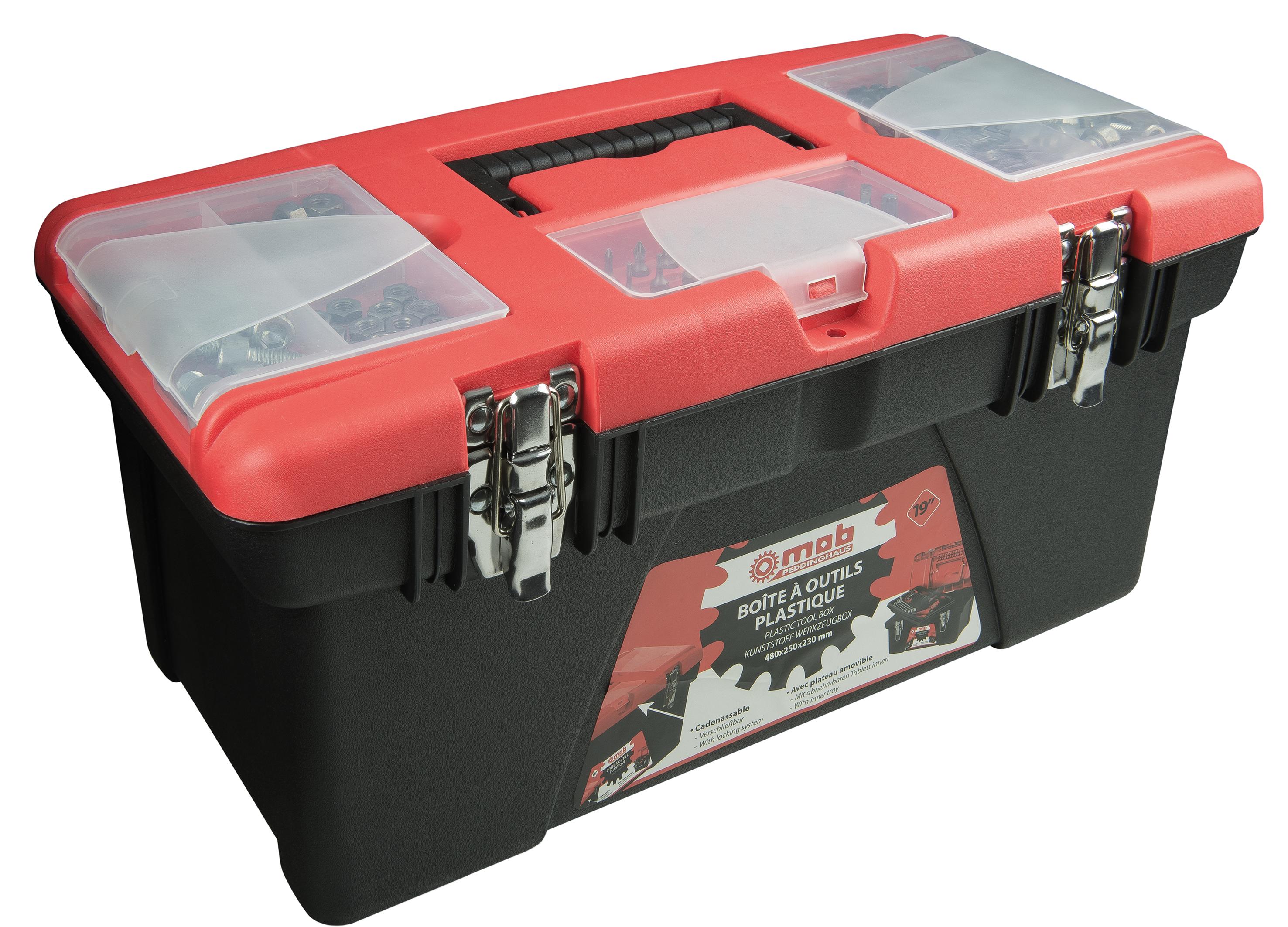 BOITE A OUTILS PLASTIQUE 13'' 335X185X130 MOB - 9506000101