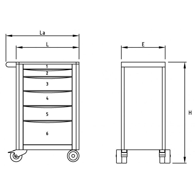 SERVANTE PROLINER 6 TIROIRS NOIRE 177 PIÈCES - MOB OUTILLAGE - 9514177601