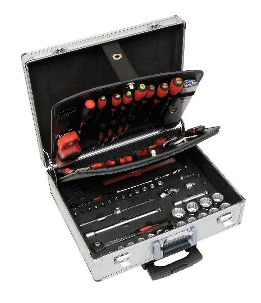 VALISE TROLLEY ALUMINIUM GARNIE 128 PIECES MOB - 9535128001