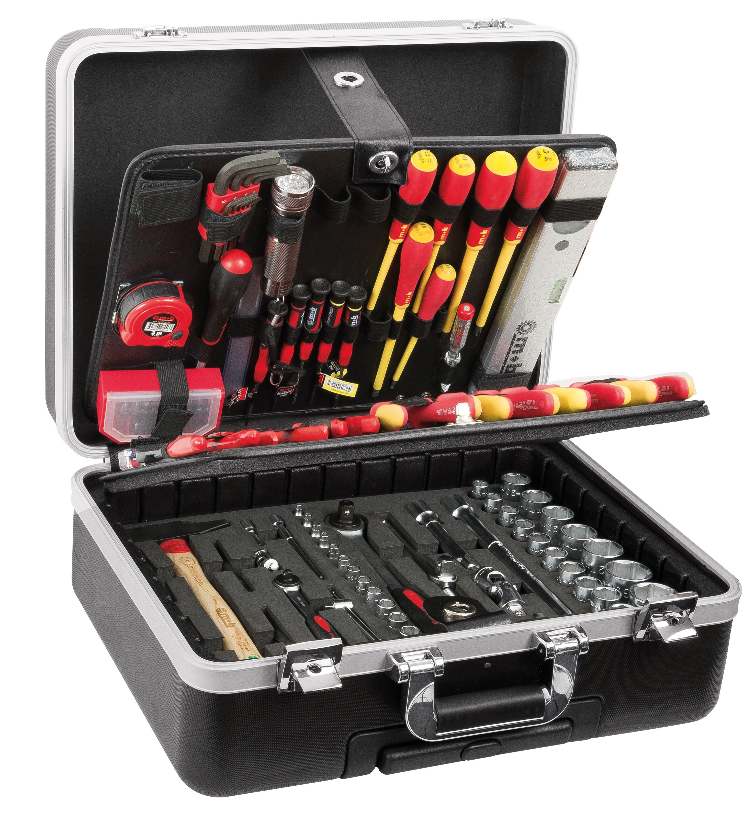 VALISE TROLLEY INTEGRE ABS NOIR 128 PCS VDE MOB - 953812800A