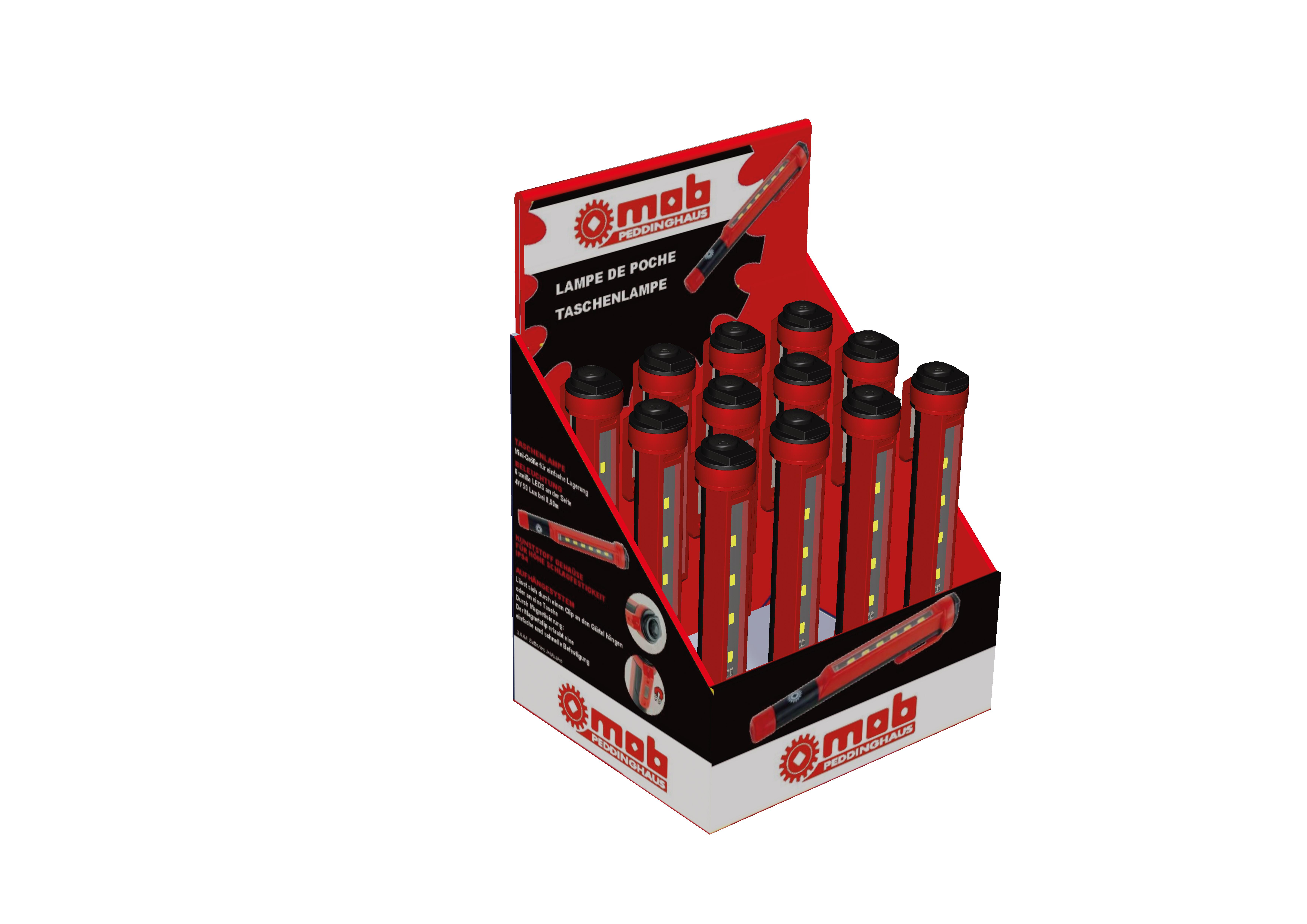 PRESENTOIR12 LAMPES DE POCHE ABS MOB - 9604051201