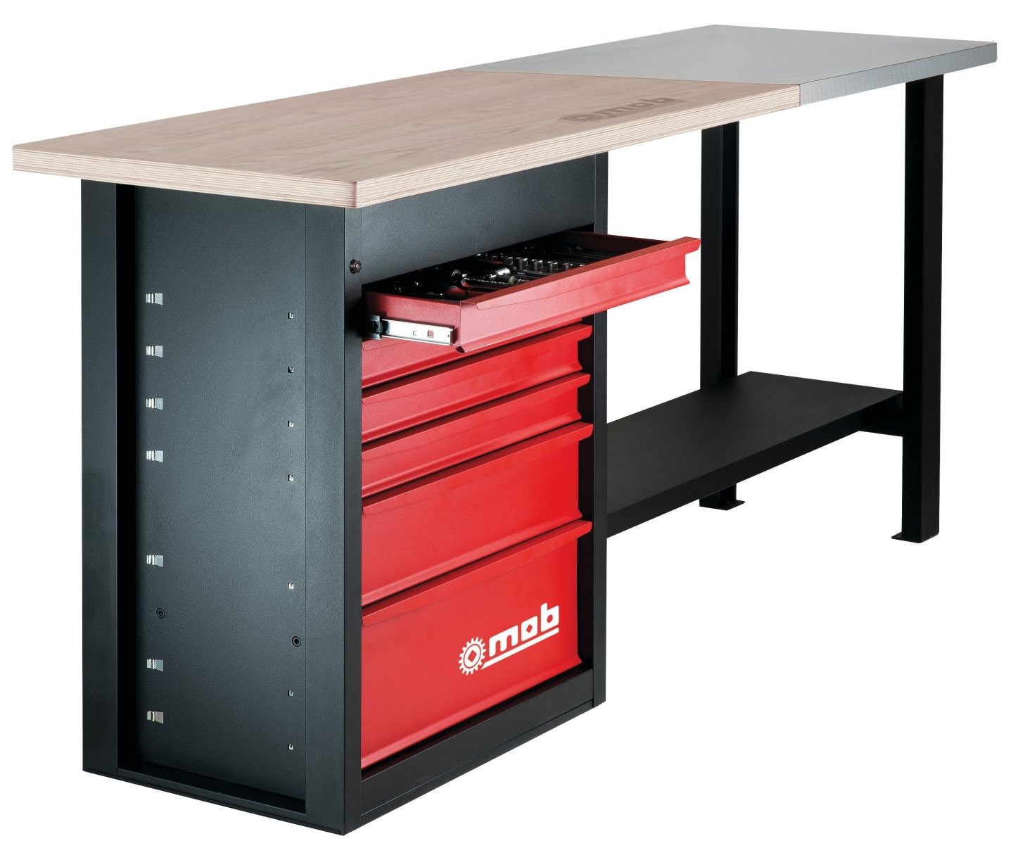 Établi 6 tiroirs avec plaque inox longueur 2m - MOB OUTILLAGE - 9611050601
