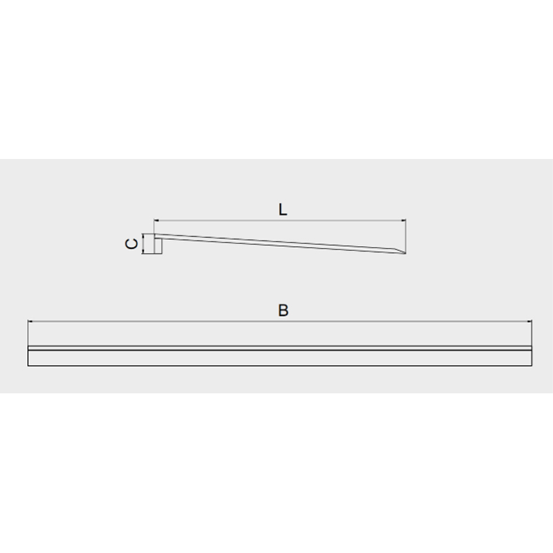 Rampe d'accès type coin 30x1000x500 mm - 300kg - METALMEC - MM540S00030