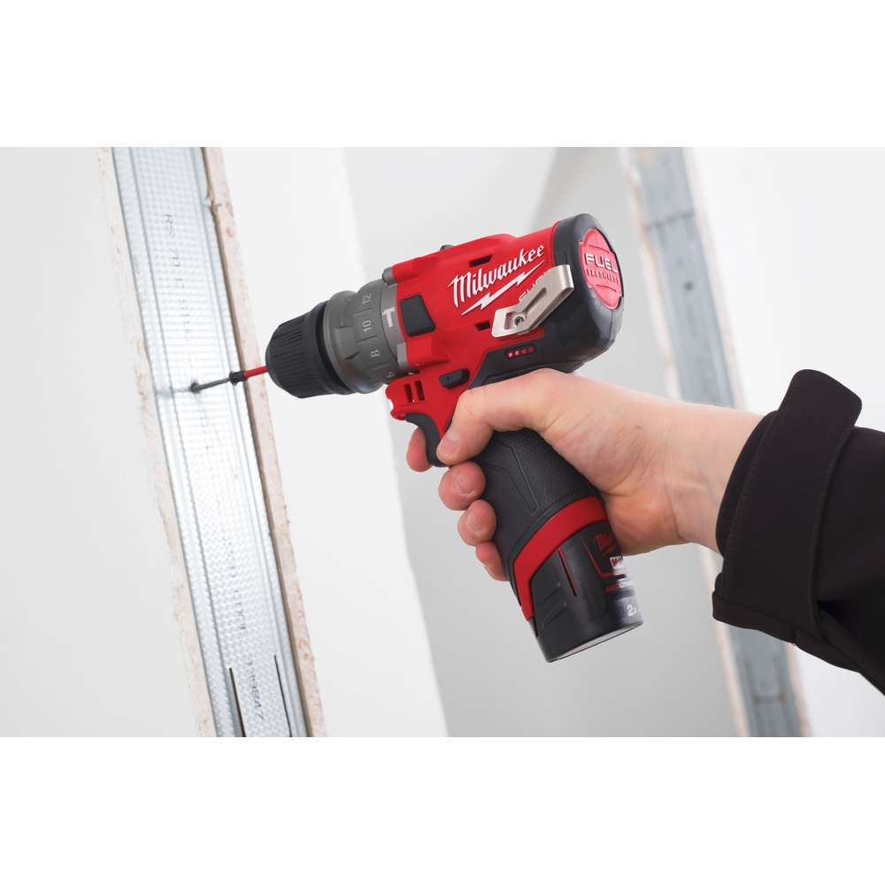 Perceuse percussion à mandrin amovible MILWAUKEE M12 FPDX-202X - 4933464136