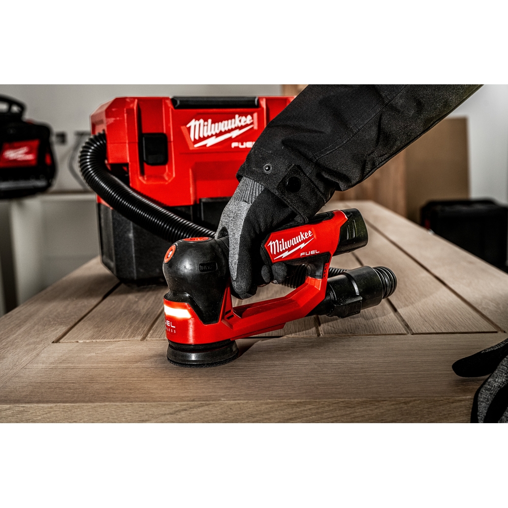 Ponceuse orbitale excentrique 75 mm MILWAUKEE M12 FSDR75-202B avec batteries - 4933498233