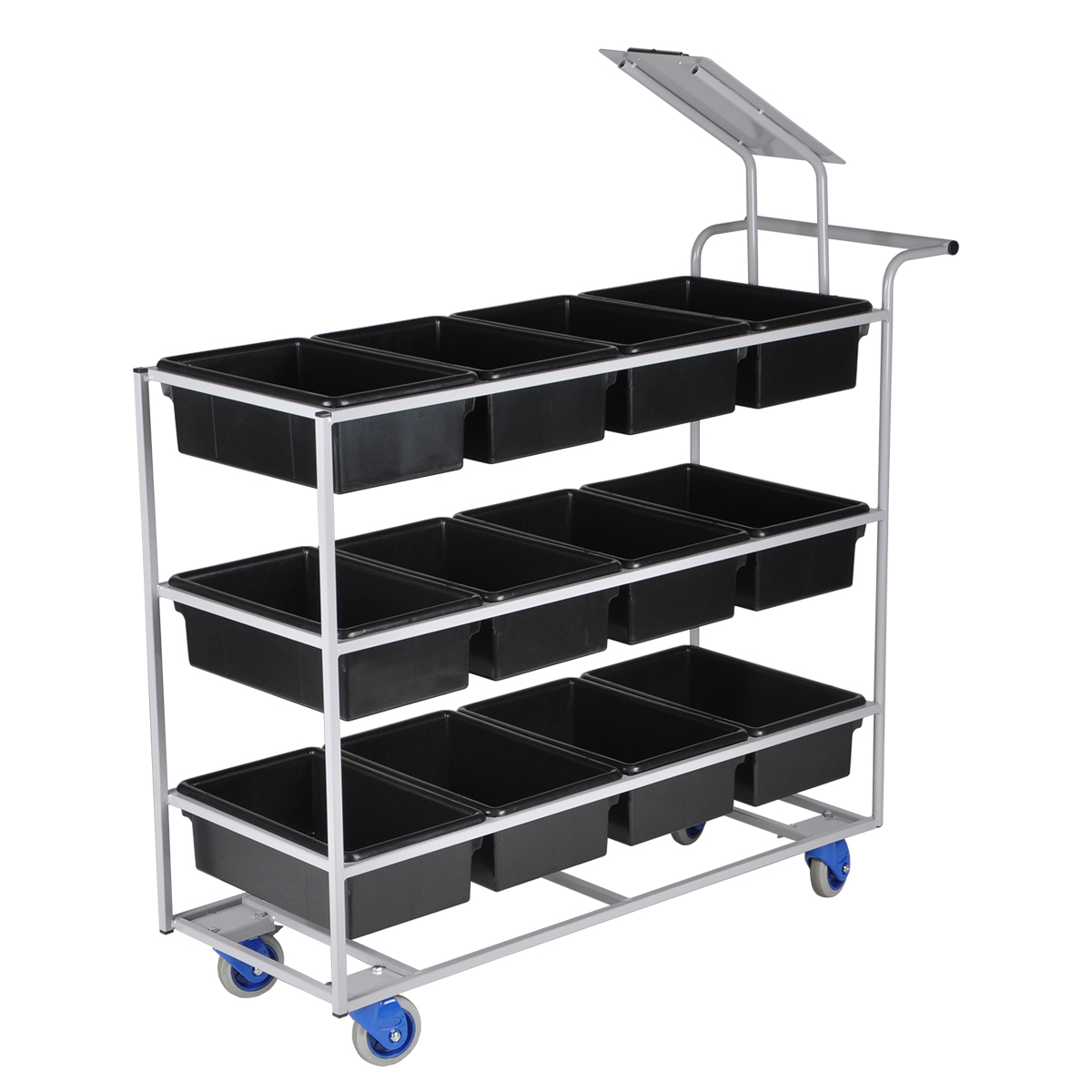 Chariot préparation de commandes MATADOR pour 12 bacs (non inclus) - 11048