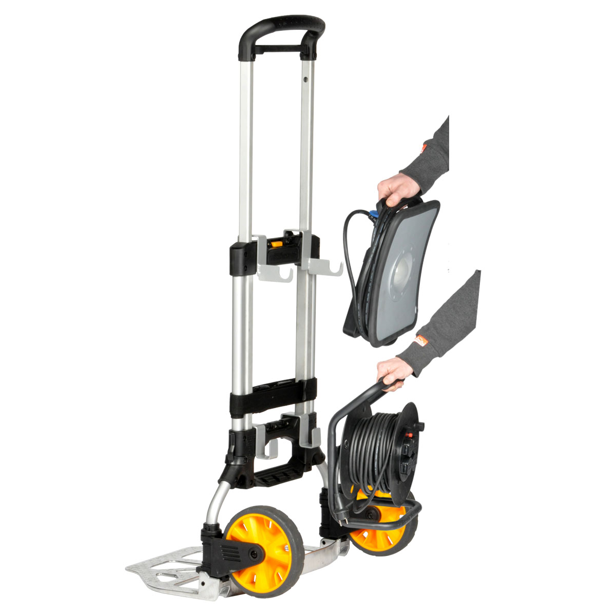 Diable pliant pour fut ou bouteille MATADOR aluminium 150 kg GH-150 Plus avec sangle - 13937