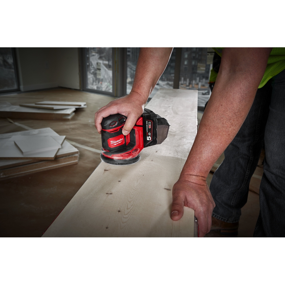 Ponceuse orbitale 125mm MILWAUKEE M18 BOS125-0 18V sans batterie - 4933464228