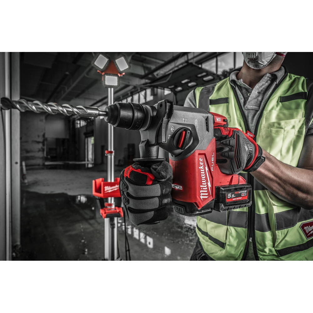 Perforateur sds-plus 26 mm Milwaukee 4 modes avec mandrin fixtec M18 FHX-552X avec batterie 4933478889