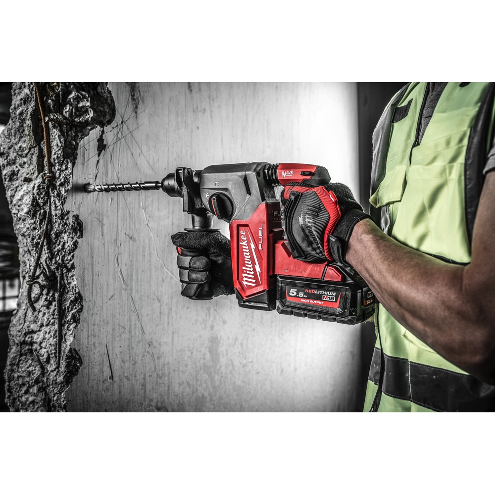 Perforateur sds-plus 26 mm Milwaukee 4 modes avec mandrin fixtec M18 FHX-552X avec batterie 4933478889