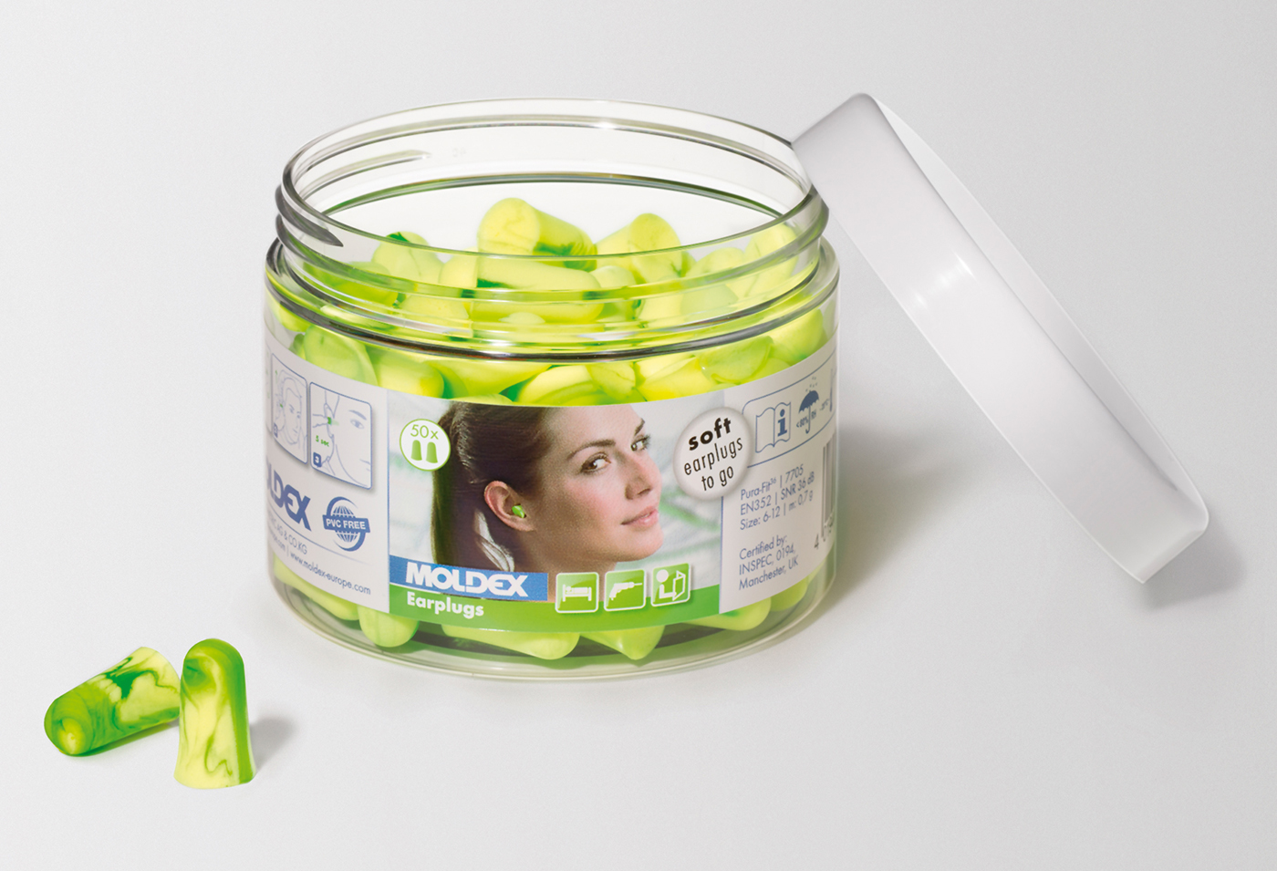 BOÎTE BOUCHONS D'OREILLE PURA-FIT - LOT DE 50 - MOLDEX - 770501