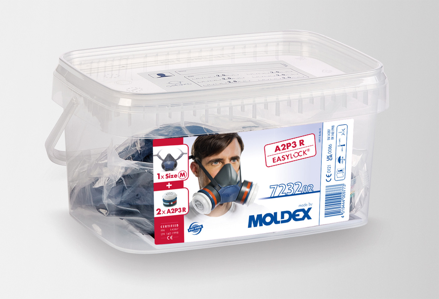 DEMI-MASQUES AVEC FILTRES 7000 TPE - TAILLE S - MOLDEX - 700101