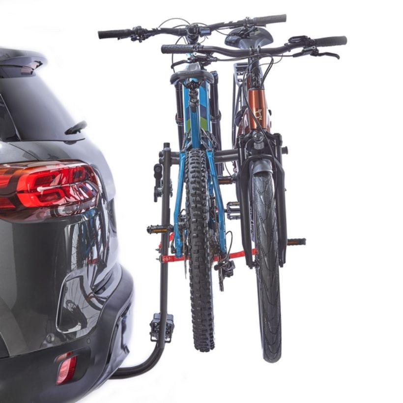 Porte-vélo 2 vélos électriques suspendus sur attelage - MOTTEZ - A032P2ELEC