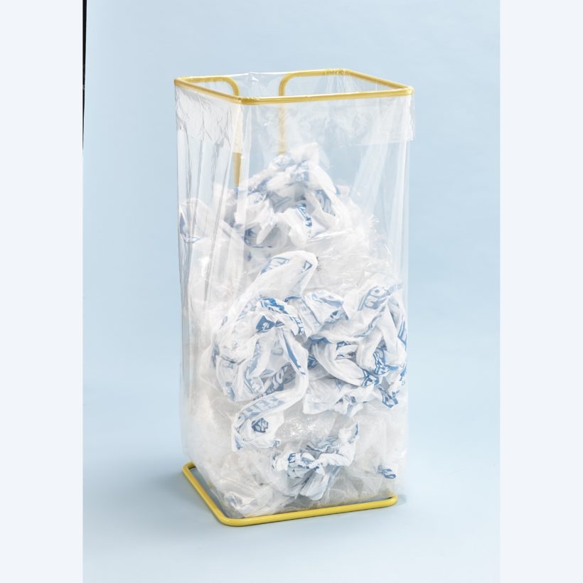 Support Sac Poubelle 400 Litres Sans Roulettes Jaune - MOTTEZ - B015C400JA