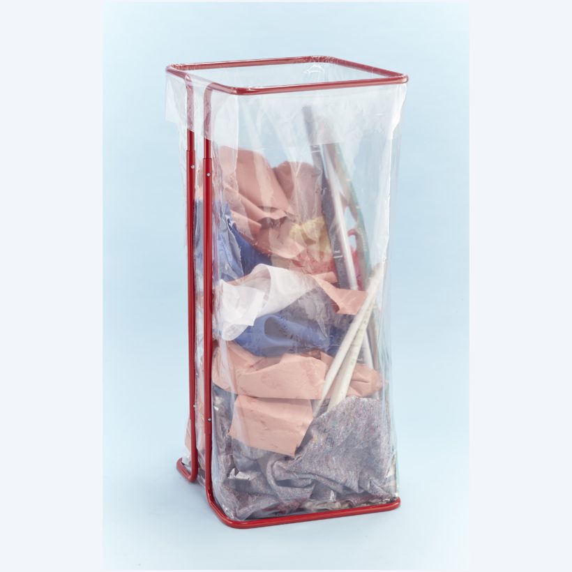 Support Sac Poubelle 400 Litres Sans Roulettes Rouge - MOTTEZ - B015C400RG