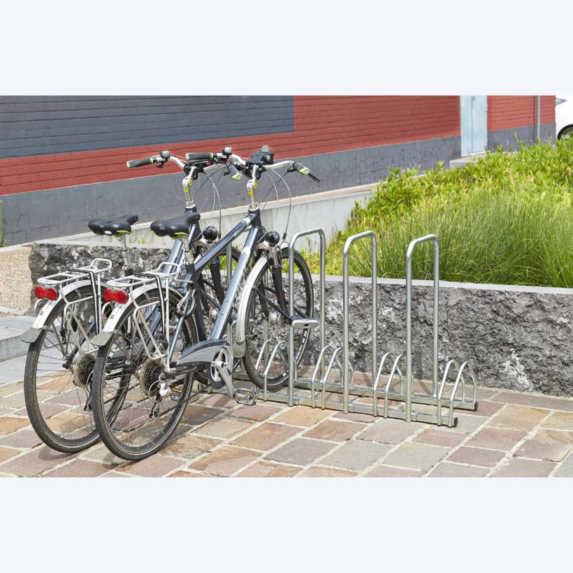Râtelier 5 vélos avec 4 arceaux pour antivol - MOTTEZ - B131AR