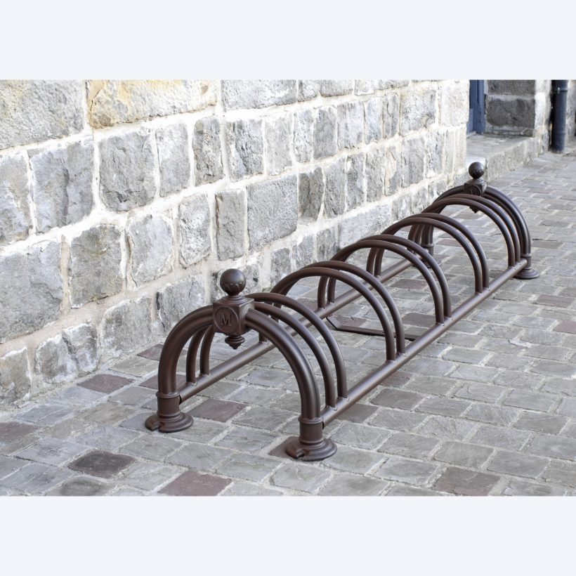 Range 5 vélos Versailles simple niveau coloris rouille - MOTTEZ - B131USRG