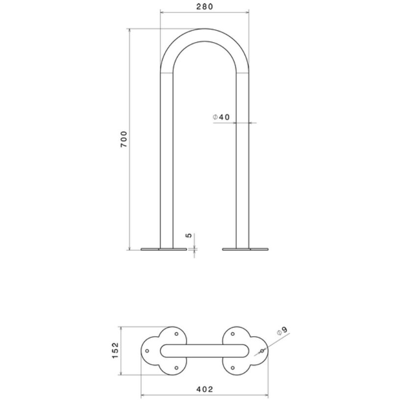 Lot de 2 ranges vélos platine modèle rond - MOTTEZ - B143C2RON