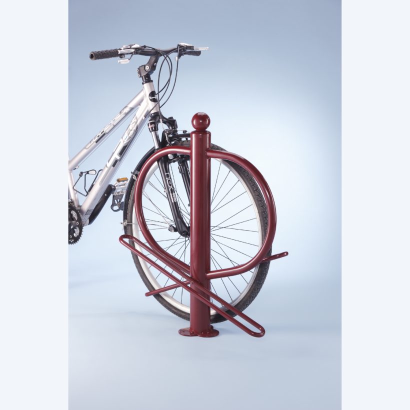 Range vélos Carthagène zingué modèle poteau avec arceau pour antivol - MOTTEZ - B207C