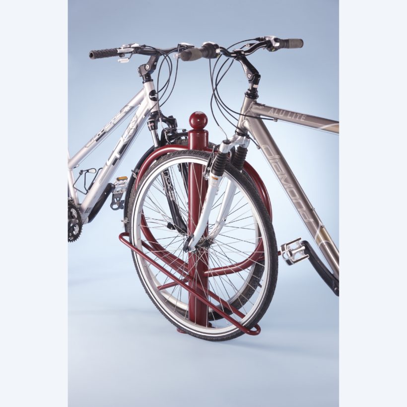 Range vélos Carthagène zingué modèle poteau avec arceau pour antivol - MOTTEZ - B207C