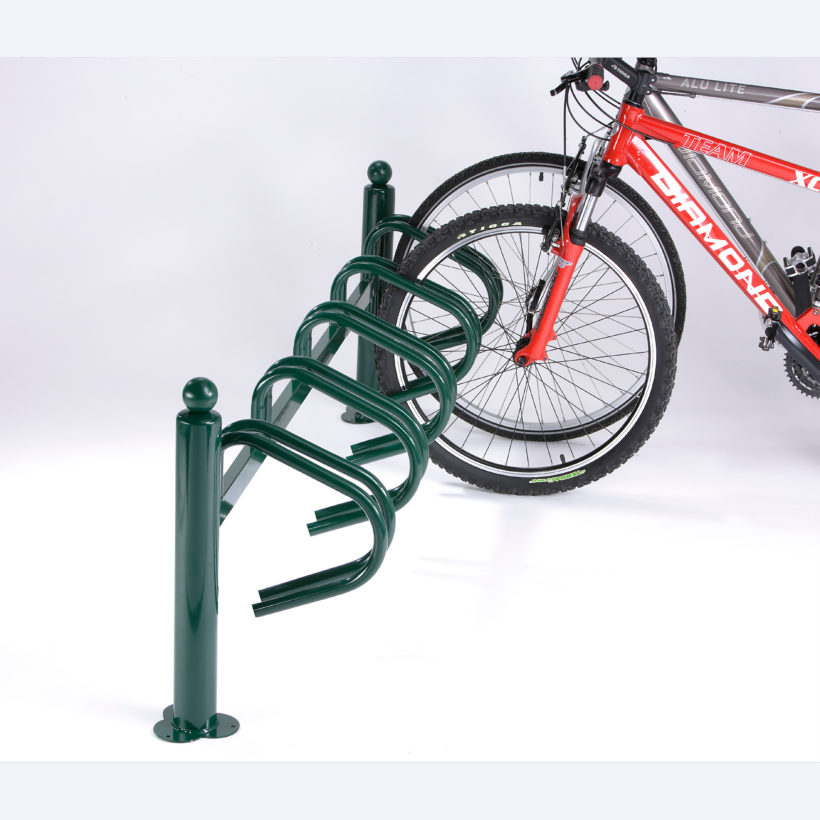 Râtelier New York 5 vélos côte à côte vert - MOTTEZ - B209V5VT