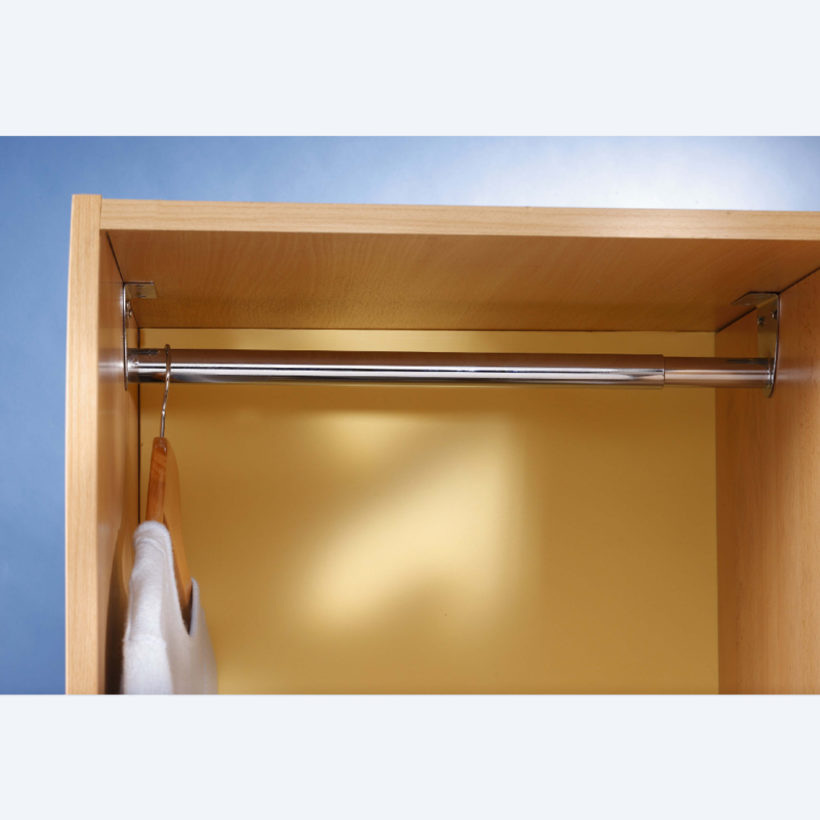 Barre de penderie nickelée de 68 à 120cm - MOTTEZ - B243Q120