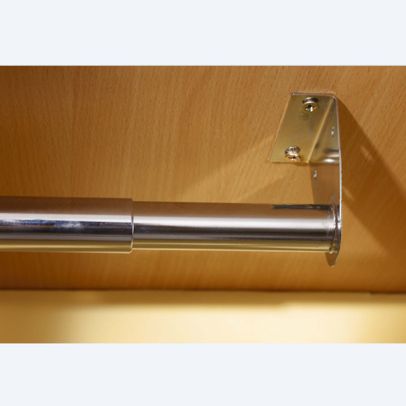 Barre de penderie nickelée de 100 à 210cm - MOTTEZ - B243Q210