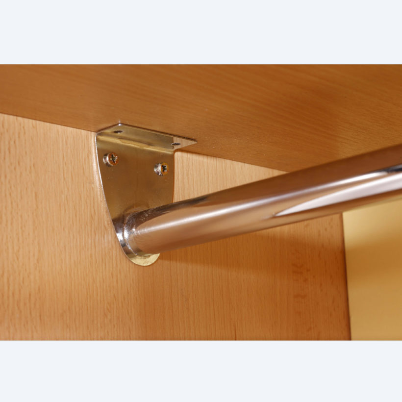 Barre de penderie nickelée de 100 à 210cm - MOTTEZ - B243Q210