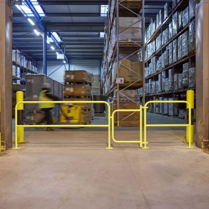  Portillon zingué + poudré jaune pour barrière de protection  - MOTTEZ - B253SZJ