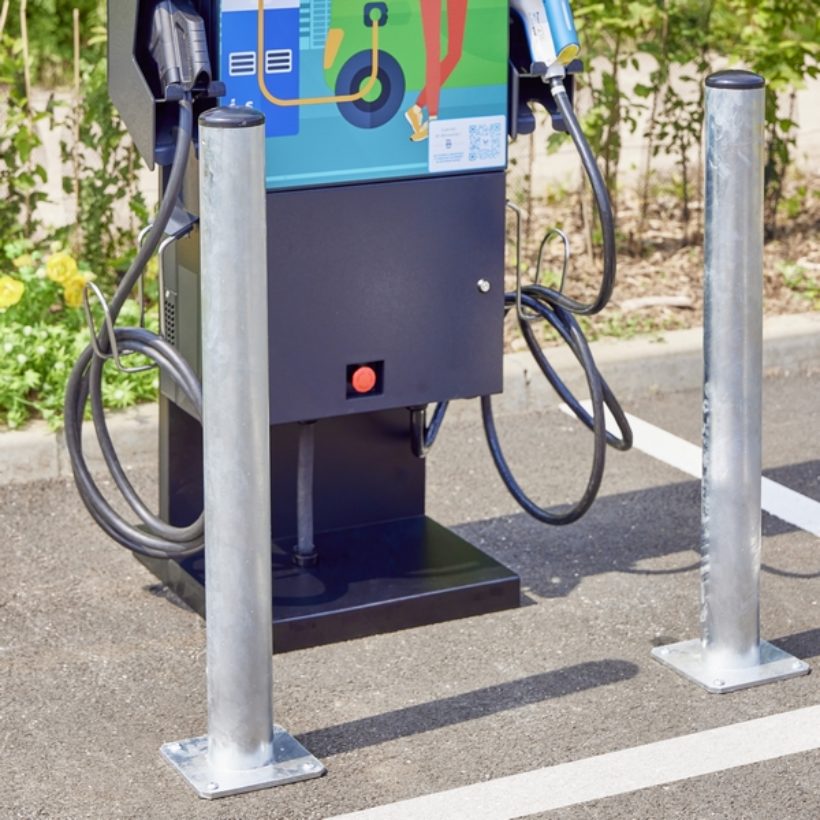  Poteau de protection HT 90 cm galvanisé  - MOTTEZ - B351SD89H90GA