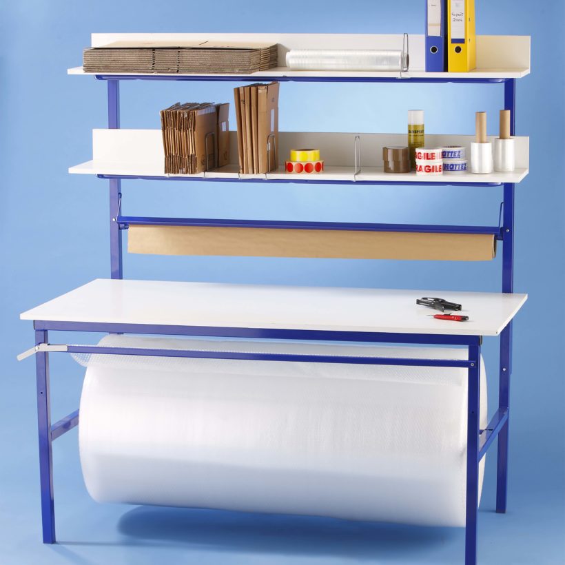 Table de découpe et emballage avec dérouleur bulles et papier - MOTTEZ - B391C