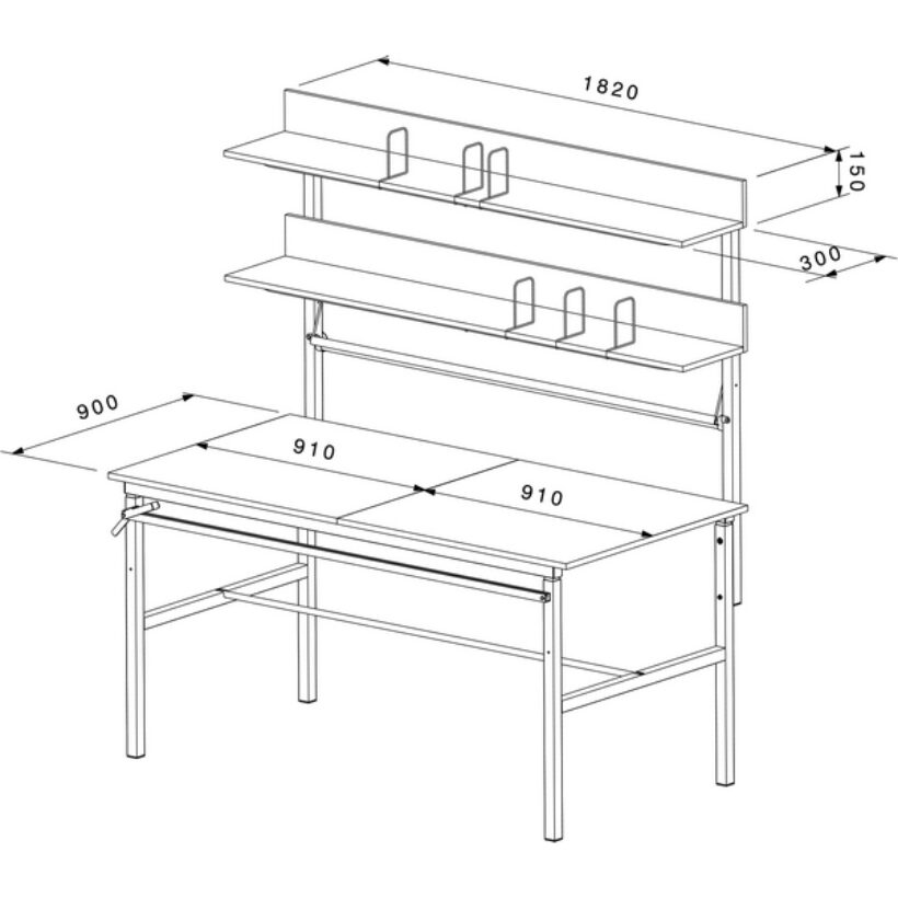 Table de découpe et emballage avec dérouleur bulles et papier - MOTTEZ - B391C