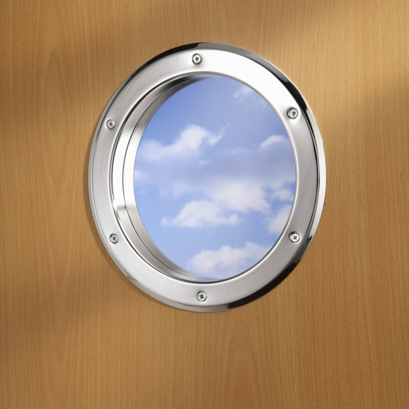  Hublot de porte rond Ø 38.5 cm métal  - MOTTEZ - B409S2MET39