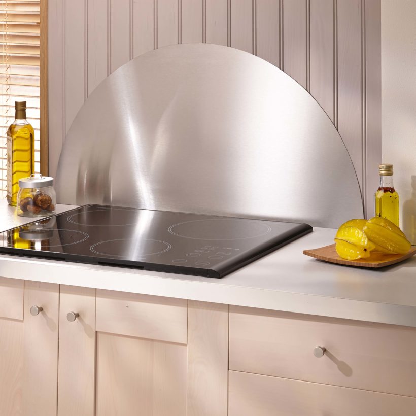 Plaque de protection pour la cuisine 1/2 lune 45 x 90cm inox - MOTTEZ - B537FIN