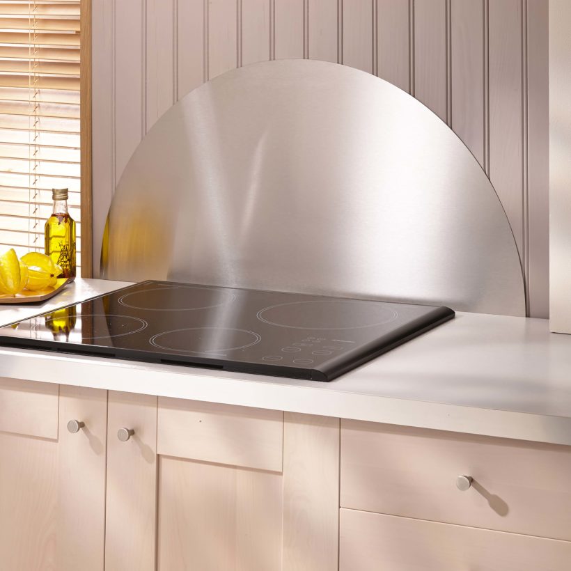 Plaque de protection pour la cuisine 1/2 lune 45 x 90cm inox - MOTTEZ - B537FIN