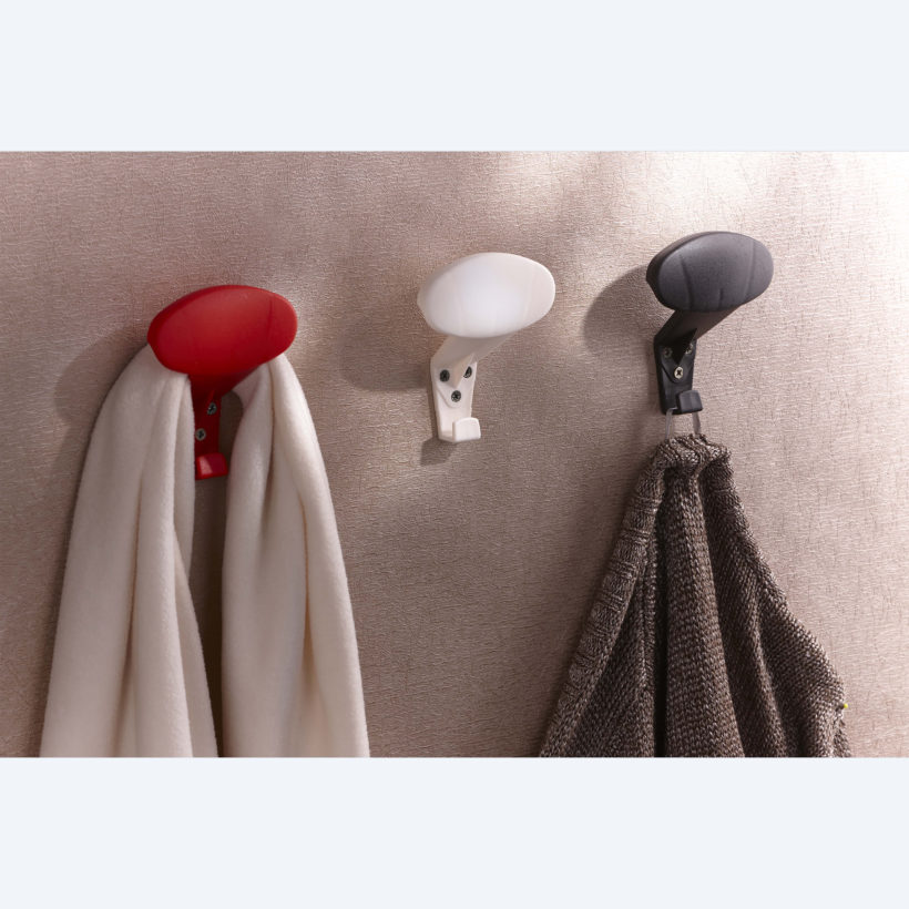 Portemanteau plastique 1 tête Coloris rouge - MOTTEZ - B729VRG