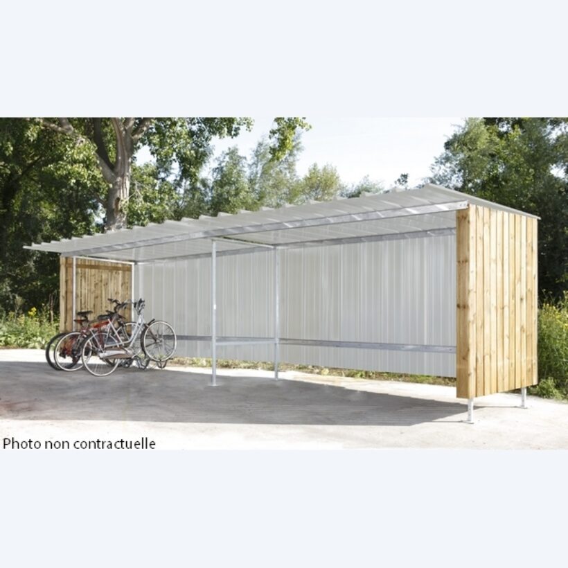 Abri extérieur à vélos motos en tôle - MOTTEZ - B811CSUI