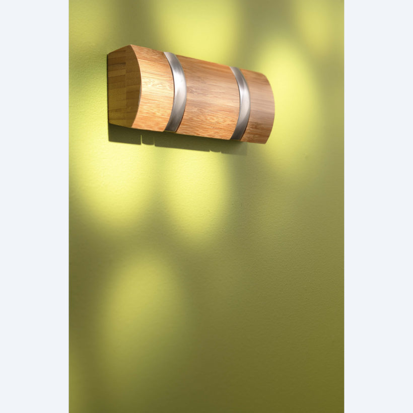  Porte-manteaux Bois type bambou arrondi 2 crochets  - MOTTEZ - B850V2