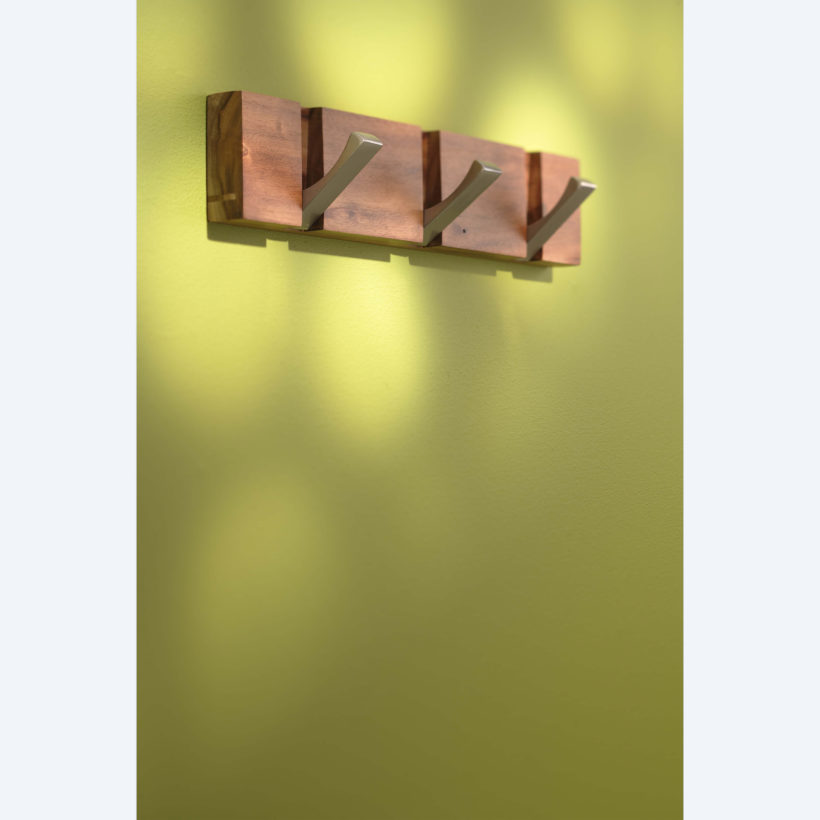  Porte-manteaux Bois type acacia carré 3 crochets  - MOTTEZ - B851V3