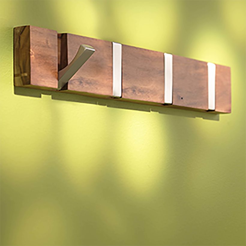  Porte-manteaux Bois type acacia carré 4 crochets  - MOTTEZ - B851V4