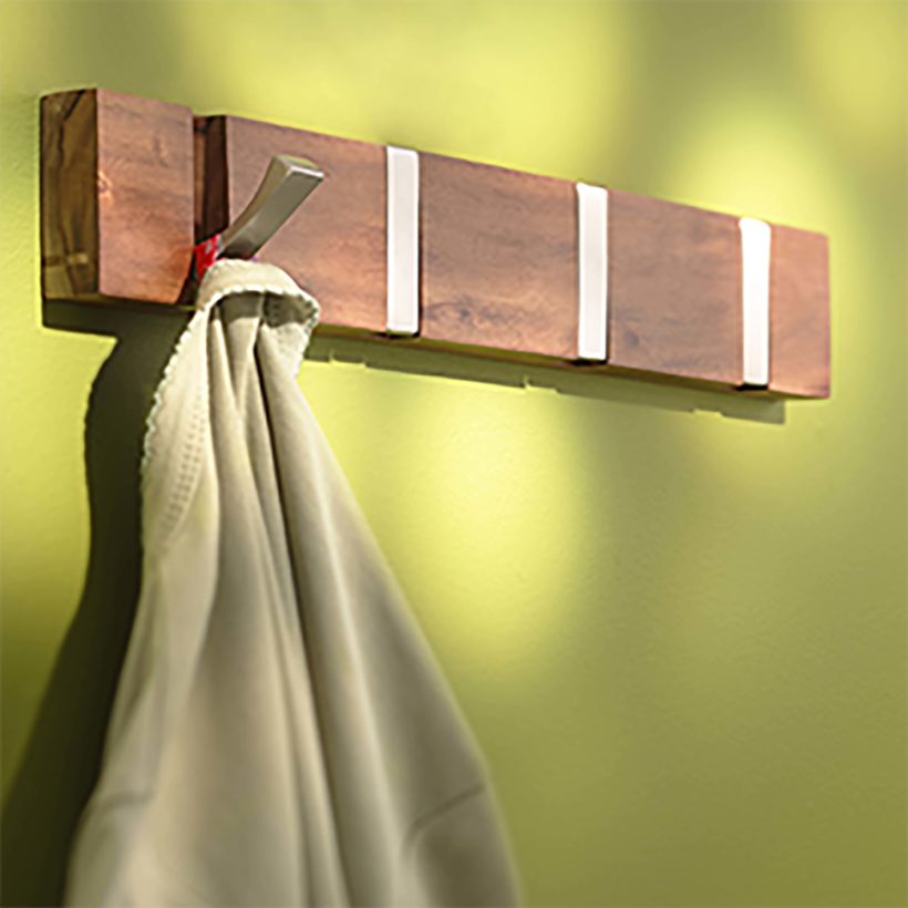  Porte-manteaux Bois type acacia carré 4 crochets  - MOTTEZ - B851V4