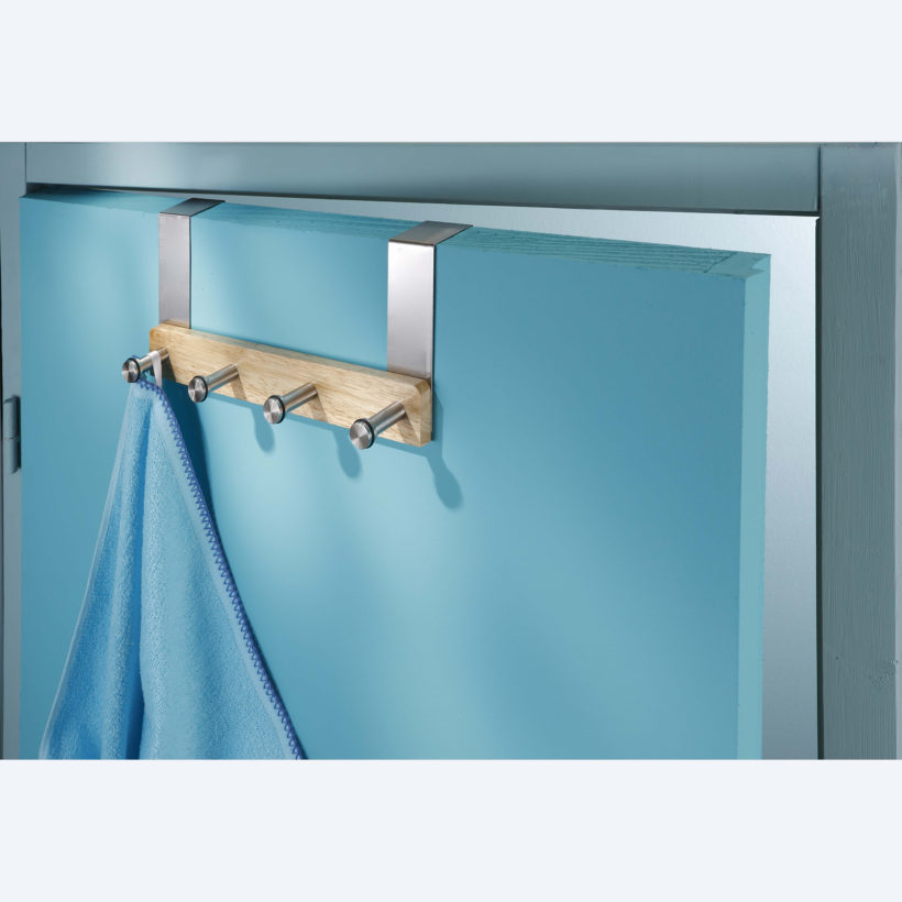  Portemanteau de porte sans vissage 4 têtes  - MOTTEZ - B853V4