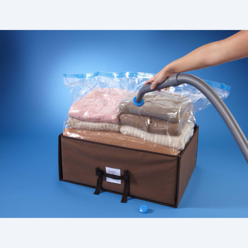 Housse de rangement valise 50 x 65 x 15 cm + housse 70 x 105 x 32 cm - MOTTEZ - B866S