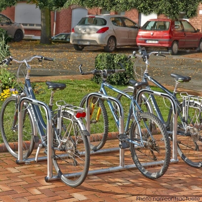  Support vélos en ligne 3 arceaux  - MOTTEZ - B882C3