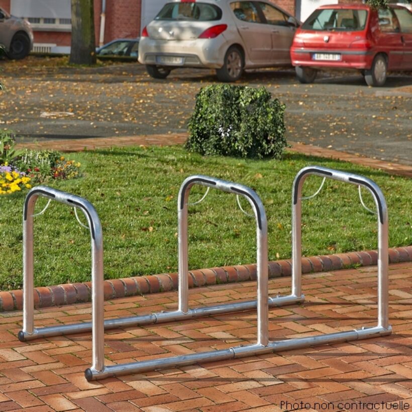 Support vélos en ligne 3 arceaux  - MOTTEZ - B882C3