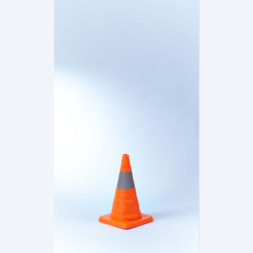 Cône de signalisation rétractable hauteur 42 cm - MOTTEZ - M004S42