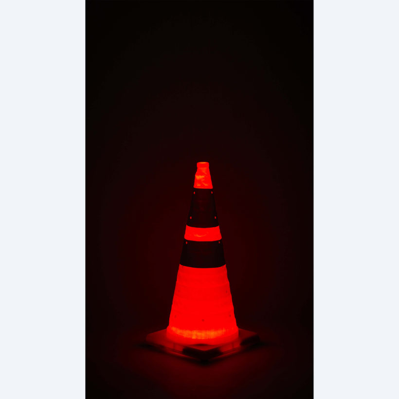 Cône de signalisation rétractable lumineux - MOTTEZ - M005S72