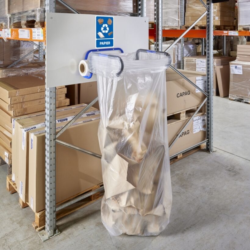 Lot de 2 Supports Muraux pour Sacs 240 / 400 L - réf. W073 / W074 - MOTTEZ - M008C2