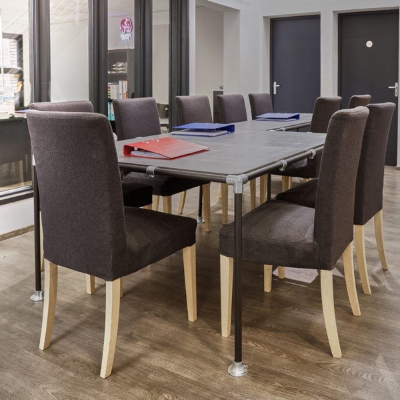  Tube longueur 200 cm pour connecteur Ø 27 cm poudré noir  - MOTTEZ - M027VNO