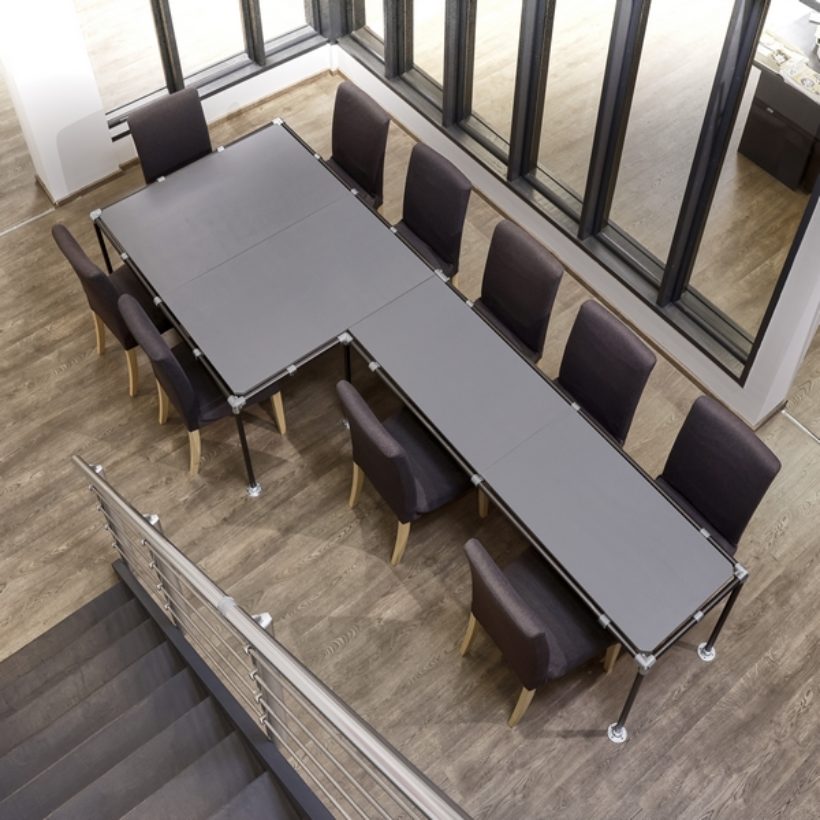  Tube longueur 200 cm pour connecteur Ø 27 cm poudré noir  - MOTTEZ - M027VNO